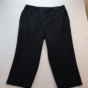 Lane Bryant Women’s Crop Cargo Dress Pants Size 24 Black